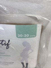 BEIGE MATERNITY COMPRESSION SOCKS Large 20-30 mmHg Gradient Compression NEW