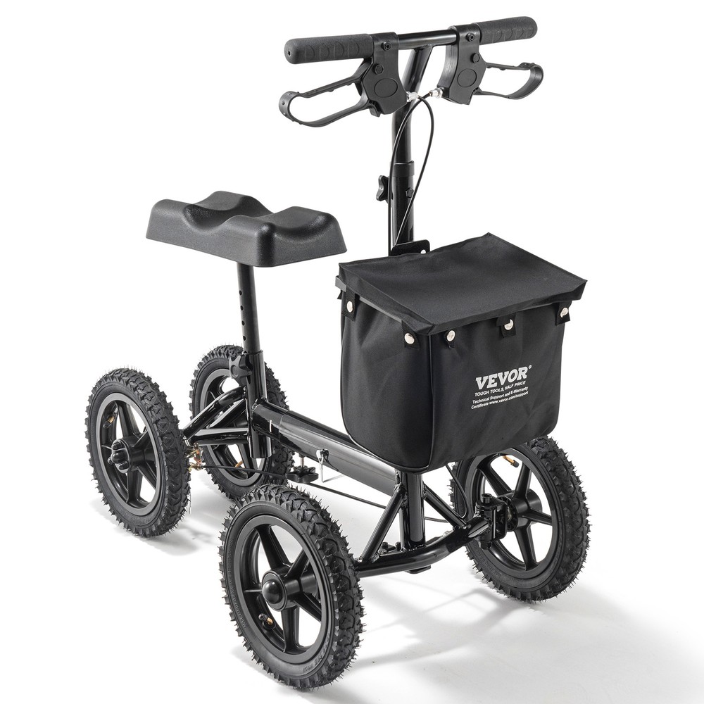 VEVOR Knee Scooter Aluminum Steerable Knee Walker Folding Recovery Scooter 350LB