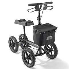 VEVOR Knee Scooter Aluminum Steerable Knee Walker Folding Recovery Scooter 350LB