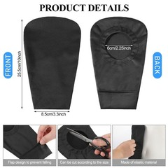 4 Pcs Black Ostomy Bag Cover Pouch Odor 2.36 Inch Diameter