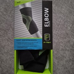 P-Tex Elbow Sleeve Knit Compression Size Small Color Black