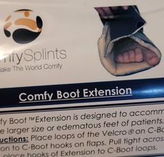 ComfySplints Multi-Podus Ambulating Boot Orthosis Measurements In Pictures