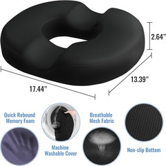 Donut Pillow Seat Cushion Chair Pad for Tailbone Pain Relief and Hemorrhoids, Me