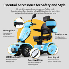 1000W 4-Wheel All Terrain Heavy Duty Seniors Mobility Scooter 500lbs 33 Miles