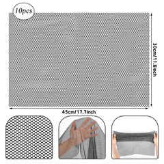 Luinabio 10 Pcs Black Hair Net 12 x 18 Inch Stretch Weaving Nets Hair Accesso…