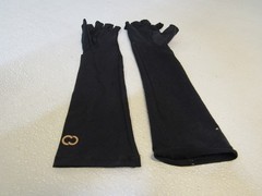 Copper Fit Pair Long Compression Gloves Black Unisex Size M