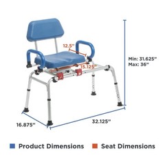 Journey Softsecure Rotating Transfer Tub Bench – Shower Chair for inside Bathtub
