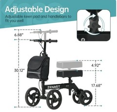 Zenart Knee Walker 9002D Black 2661C