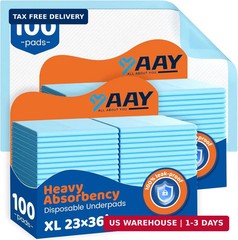 100 Count Disposable Bed Pads 23″x36″,Premium Adults Incontinence Chucks Underpa