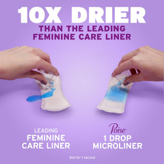 4 Pack Poise Microliners Incontinence Panty Liners, 1 Drop Lightest, Long, 50ct
