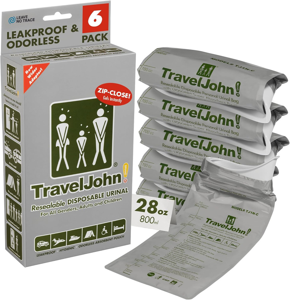 Resealable Disposable Urinal Bags – Road Trip Essentials for Men
