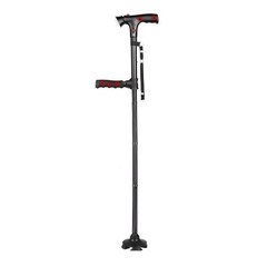 1* Lightweight Foldable Walking Cane W/360° Non-Slip Base&Emergency Alarm