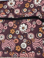 RMS Royal Medical Solutions Walker Rollator Bag Burgandy Floral 17” X 10”
