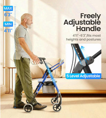 Walkers for Seniors, Z11 Rollator Walker with Seat, Max 380 lbs, Avant Walkers