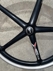 X-core 5-Spoke Mag Wheelchair Wheel Pair 22″ 501mm w/ Solid Tires & Hand rim Axl