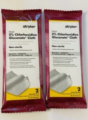 10 Stryker Sage 2% Chlorhexidine Gluconate Cloths #9705 – 10 pks of 2 each