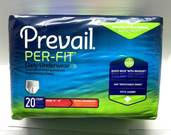Prevail PF-512, Disposable Underwear 80 Ct Medium, Per-Fit, Heavy Absorbency