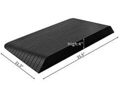 Cinnye 4“ Rise Solid Rubber Power Wheelchair Scooter Threshold Ramp 1600lb Cap