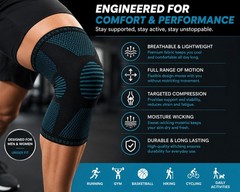 Rodillera profesional Soporte de manga de compresión para el dolor de rodilla