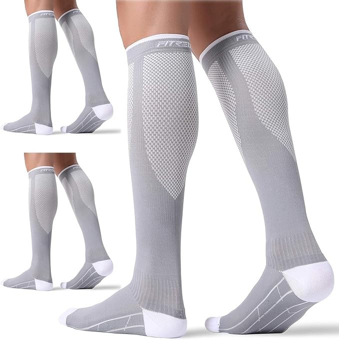 3 Pairs Compression Socks for Men and Women 20-30 Mmhg Running Support Socks
