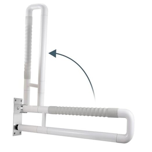 Flip up Grab Bar 24.4 Inch Handicap Grab Bars Wall Mounted Toilet 24.4 in