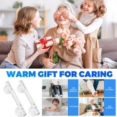 Strong Suction Grab Bar – 2 Pack, Bathroom Safety Handle for Seniors & Elderl…