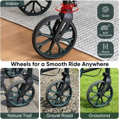 Foldable Rollator Walker Rolling Walker with Seat for Seniors Max 300 Lb Limit