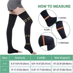 1x Full Leg Support Varicose Veins Thigh Long Compression Socks Stocking