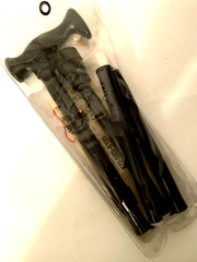 New Never Used DMI Folding Adjustable Walking Cane In Original Package Black