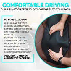 Lumbar Support Pillow Back Cushion PU Leather Orthopedic Backrest For Car Seat,
