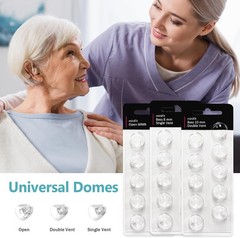 Double Vent 8mm-Hearing Aid Domes for Oticon Minifit, Oticon Hearing Aid Supp…