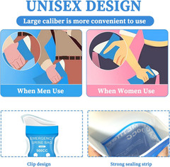 Disposable Urine Bags 900ML for Travel Women Men Leakproof Emergency Urine Bag