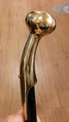 SOLID BRASS CANE HAME KNOCKER HANDLE CUSTOMIZED – LENGTH PREFERENCE & WOOD COLOR