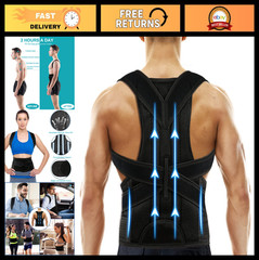 Adjustable Back Brace Posture Corrector for Pain Relief – Waist, Back & Shoulder