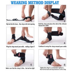Candy Li Ankle Brace Support for Sprained Ankle Compression Blue Pair