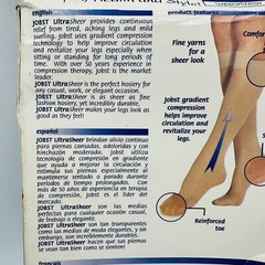 JOBST SupportWear Ultra Sheer Pantyhose 8-15mmHg* Size M Silky Beige