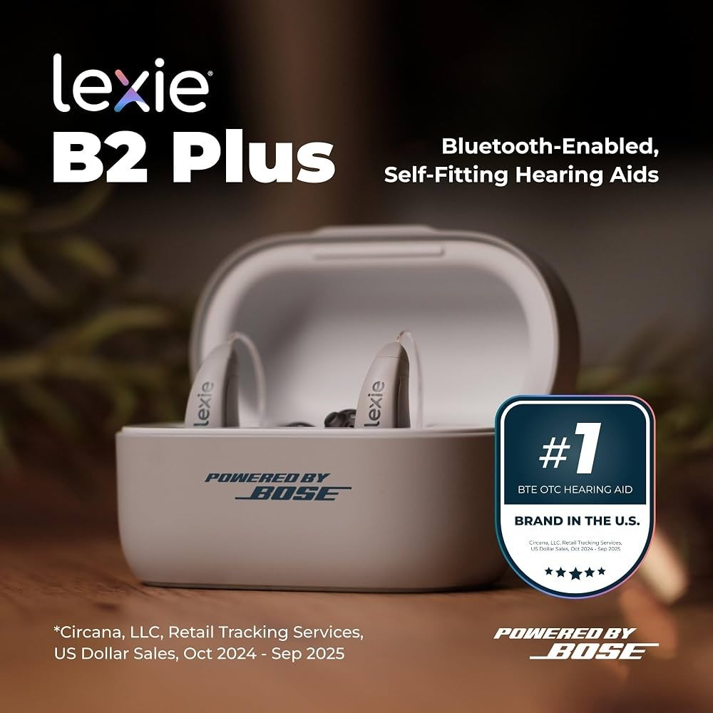 LEXIE B2 Self-Fitting OTC Bluetooth Digital Hearing Aids Powered By BOSE