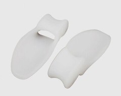 2X Silicone Gel Bunion Toe Protector Straightener Corrector Spreader Splint Pads