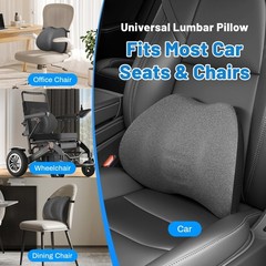 Medium Soft Lumbar Cushion with Removable Cover for Posture Support & Relaxation
