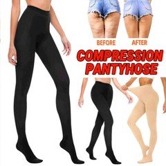 All-Season 25-35mmHg Compression Pantyhose Firm Support Nylon Closed Toe S-2XL