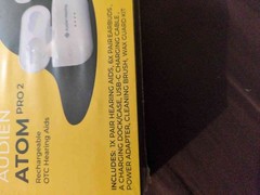 Audien Hearing Atom Pro 2 CIC Rechargeable Hearing Aids w/ UV Cleaning Dock