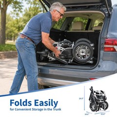 Lightweight Foldable Heavy Duty All Terrain Electric Wheelchair Mobility Scooter