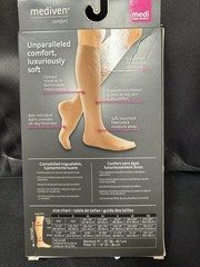 mediven Comfort 47303 Calf Open Toe Compression Socks Natural Anti-microbial