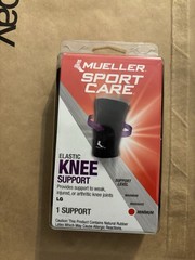 Mueller Sport Care Elastic Knee Support Black Min Support Large 16-18 in Left/Rt