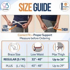 5-in-1 Adjustable Hip Brace for Sciatica Pain Relief, Compression Wrap for Thigh