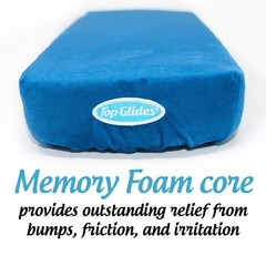 Top Glides Special Edition Memory Foam Knee Walker Pads (Dark Blue)
