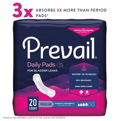 Discreet bladder protection Prevail pads