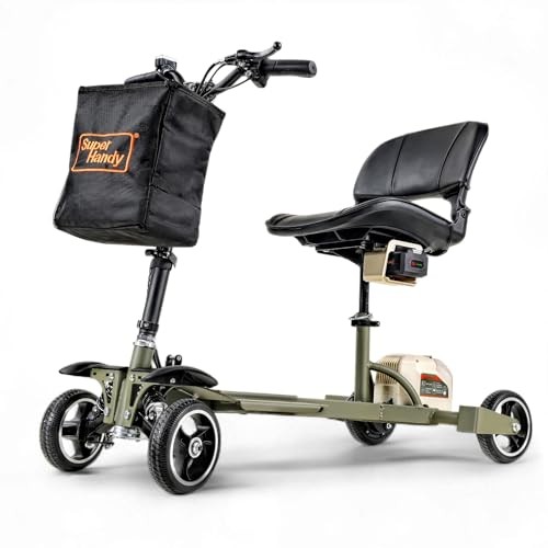 SuperHandy Passport Pro Mobility Scooter – Foldable Aluminum Frame, 4 Wheels