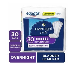 2 PACK Women’S Incontinence Pads, Overnight (30 Count)