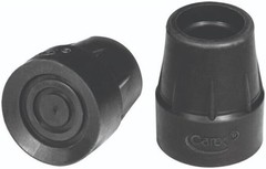 Black Cane Tips – 100% Natural Rubber, Metal Reinforced for Safety